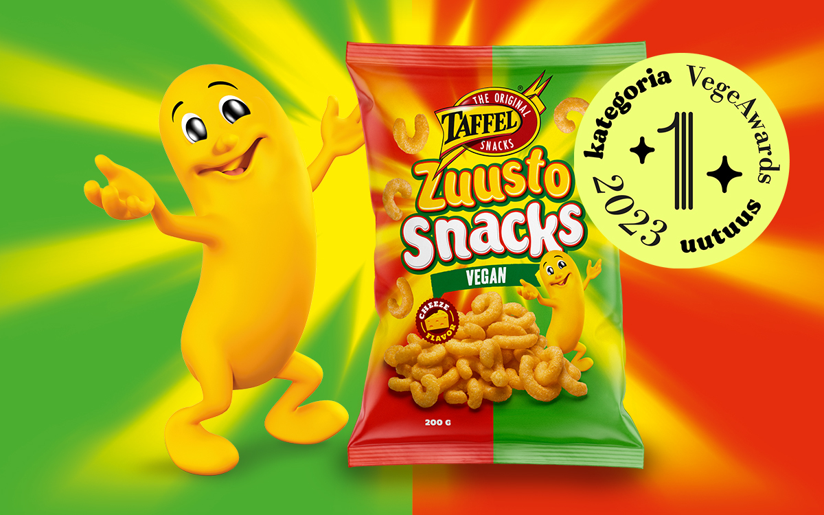 Taffel Zuusto snacks VegeAwards voittaja