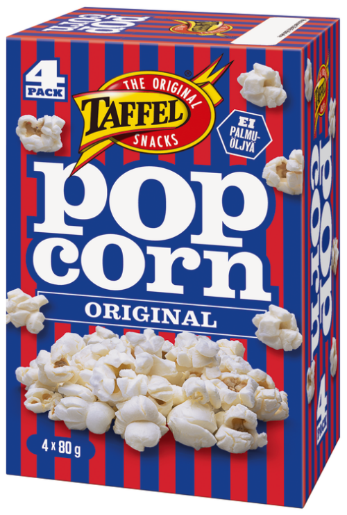 Taffel Mikropopcorn Original 4 x 80 g / 320 g