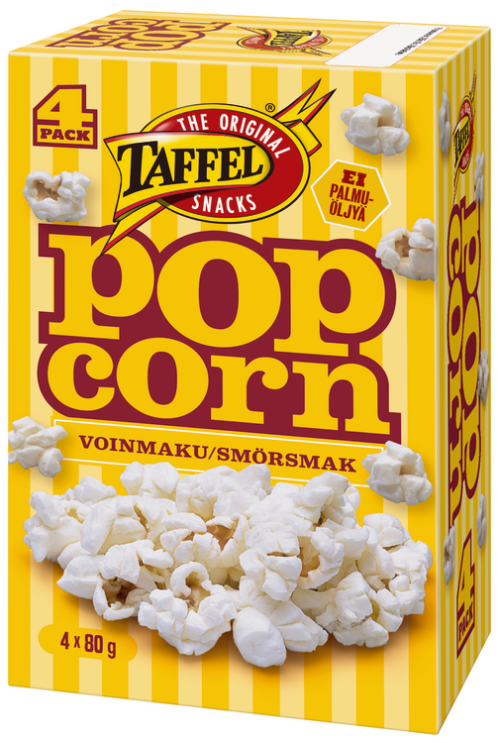 Taffel Mikropopcorn Voinmaku 4 x 80 g / 320 g