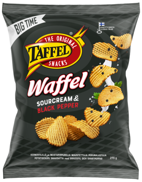 Taffel Waffel Sourcream & Black Pepper 270 g